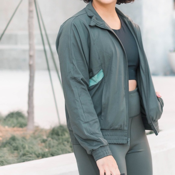 Adidas x Zoe Saldana Collection Green Track Jacket - Picture 2 of 10